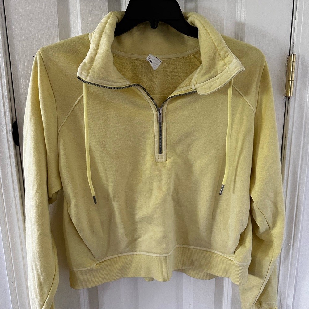 All in Motion Light Yellow Half-Zip Women's Sweater